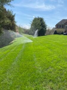 Irrigation spring turn-on